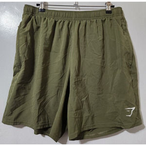 Gymshark Arrival Shorts Mens L Green Performance Wicking Athleisure Gym Shorts